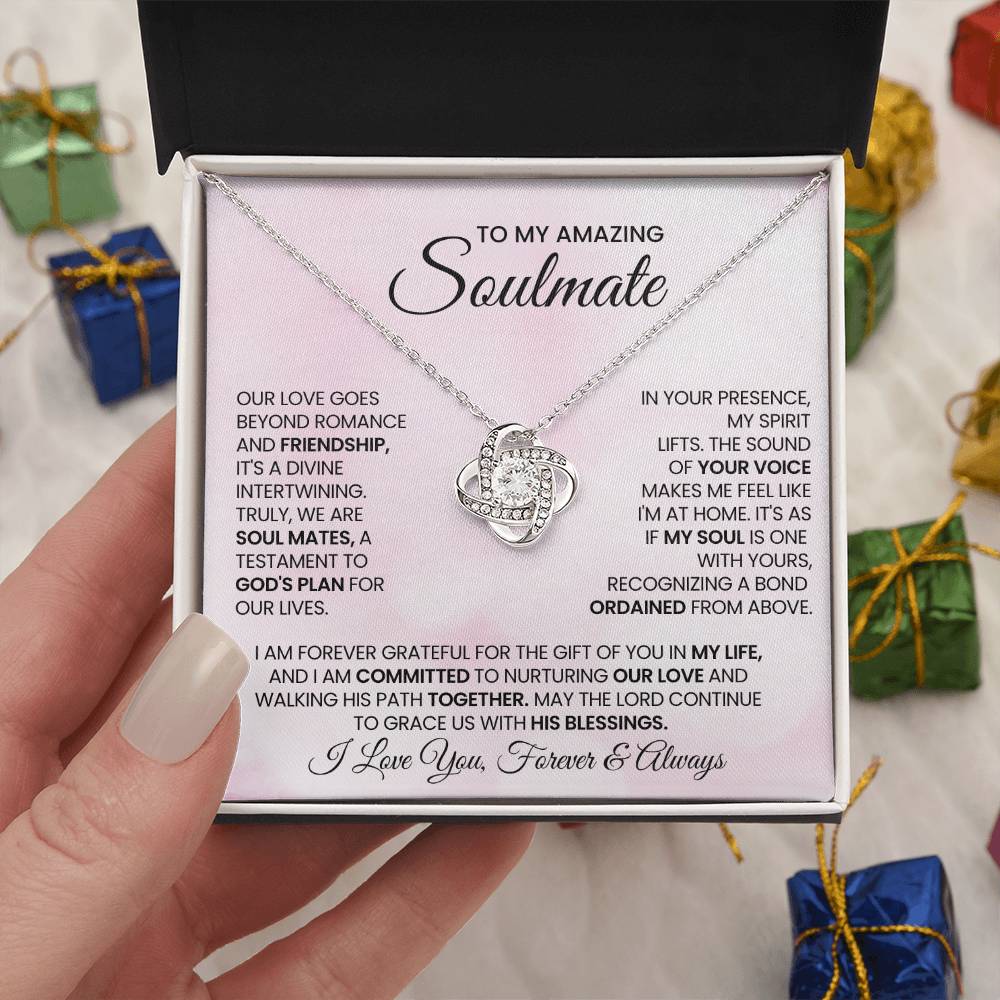 To My Amazing Soulmate Love Knot Necklace – Divine Soulmates — product image 8