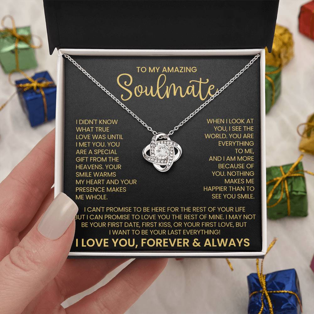 To My Amazing Soulmate Love Knot Necklace – Gift From Heaven — product image 8