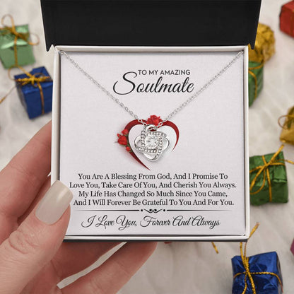 To My Amazing Soulmate Love Knot Necklace – Blessing From God — product thumbnail 8