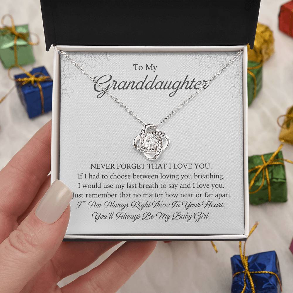 To My Granddaughter Love Knot Necklace – I Love You Always — product image 8