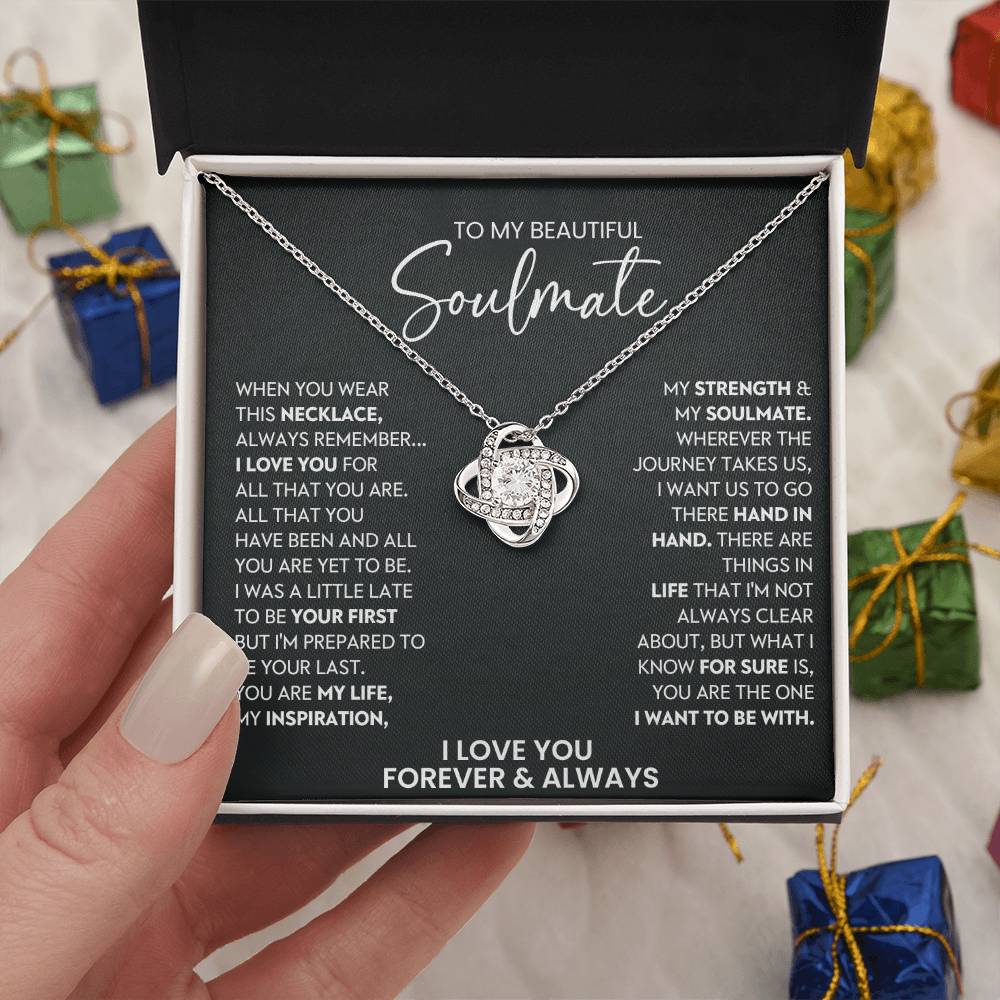 To My Beautiful Soulmate Love Knot Necklace – All That You Are — product image 8