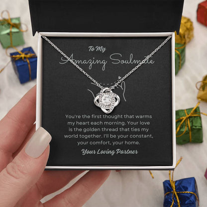 To My Amazing Soulmate Love Knot Necklace – My Constant