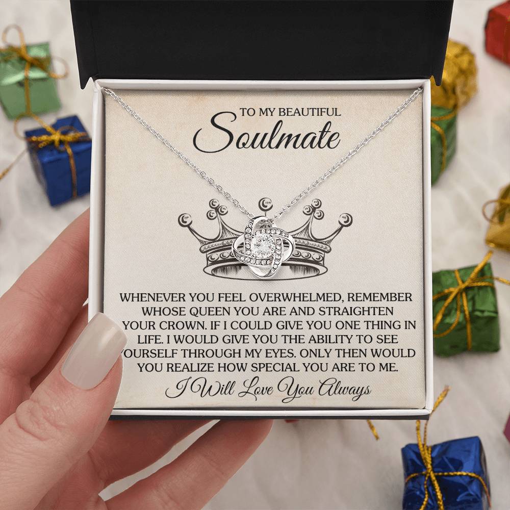 To My Beautiful Soulmate Love Knot Necklace – See Yourself Through My Eyes — product image 24