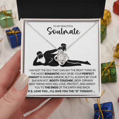 To My Beautiful Soulmate Love Knot Necklace – Best Friend Forever — product thumbnail 8