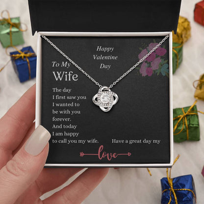Valentine's Love Knot Necklace for Wife – The Day I First Saw You