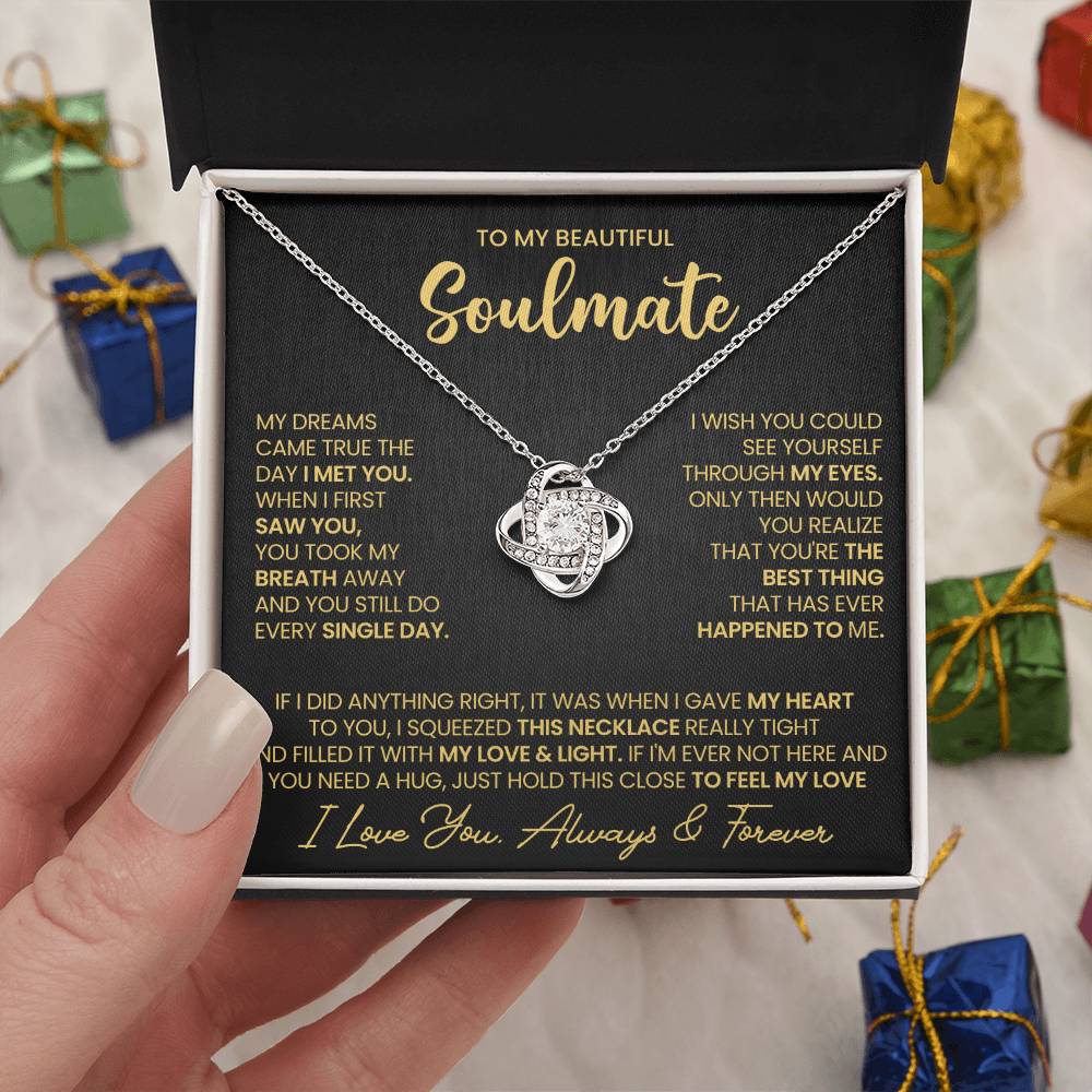 To My Soulmate Love Knot Necklace – Dreams Came True — product image 27