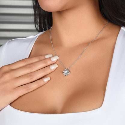 To My Daughter Love Knot Necklace – Forever Loved Gift from Dad