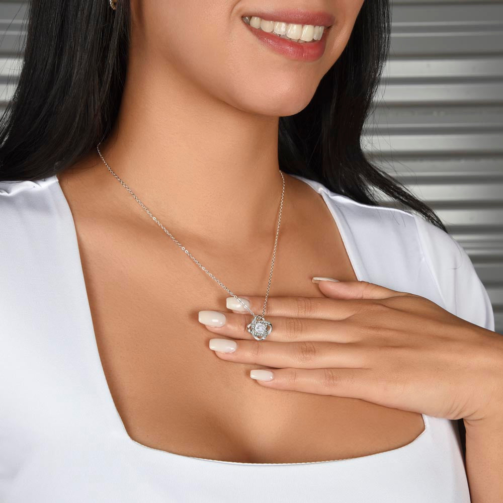 To My Daughter Love Knot Necklace – Forever Loved Gift from Dad