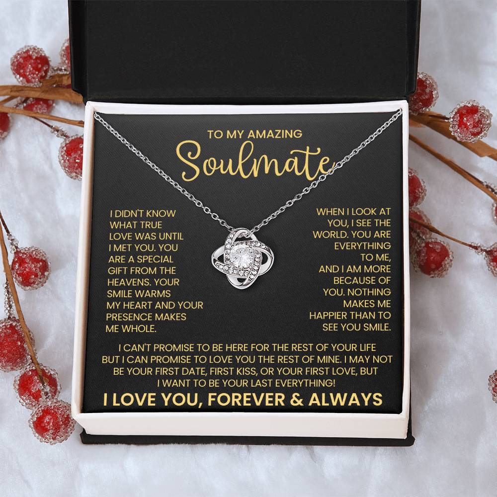 To My Amazing Soulmate Love Knot Necklace – Gift From Heaven — product image 12