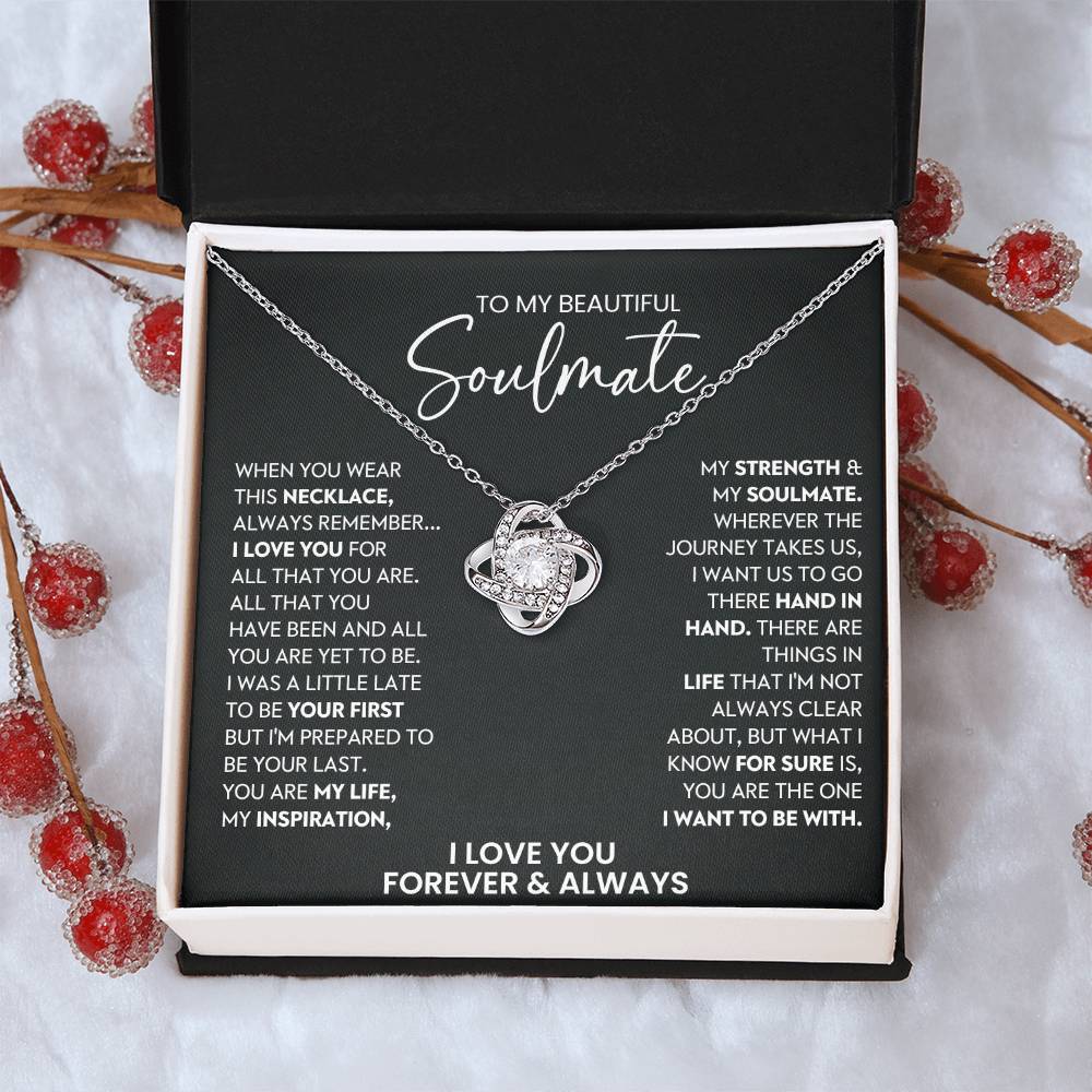 To My Beautiful Soulmate Love Knot Necklace – All That You Are — product image 12
