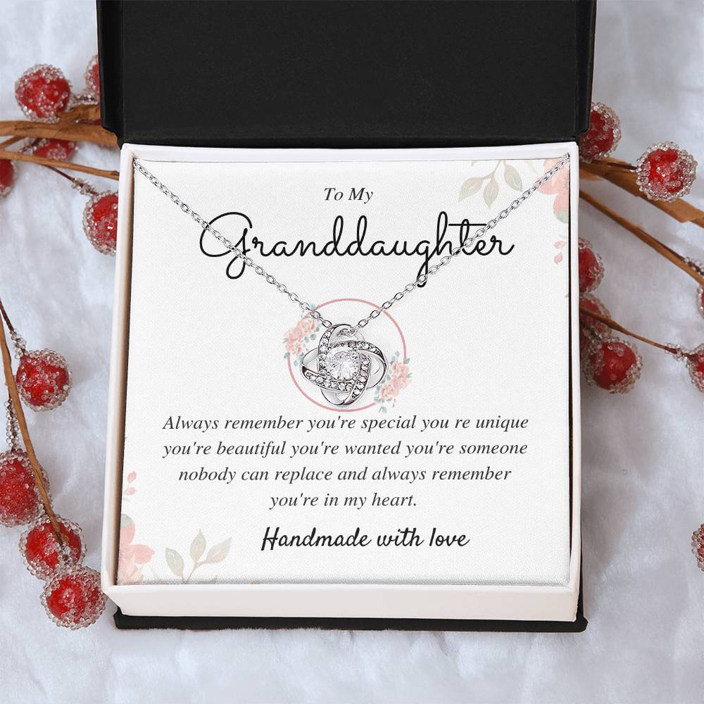 To My Special Granddaughter Love Knot Necklace – You Are Beautiful — product image 12