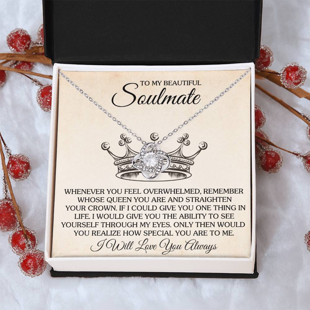 To My Beautiful Soulmate Love Knot Necklace – See Yourself Through My Eyes — product image 12