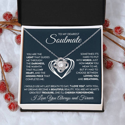 To My Dearest Soulmate Love Knot Necklace – You Complete Me — product thumbnail 12