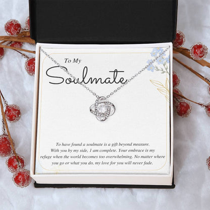 To My Soulmate Love Knot Necklace – Gift Beyond Measure