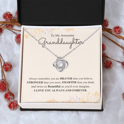 To My Granddaughter Love Knot Necklace – Always Remember You Are Loved — product thumbnail 29