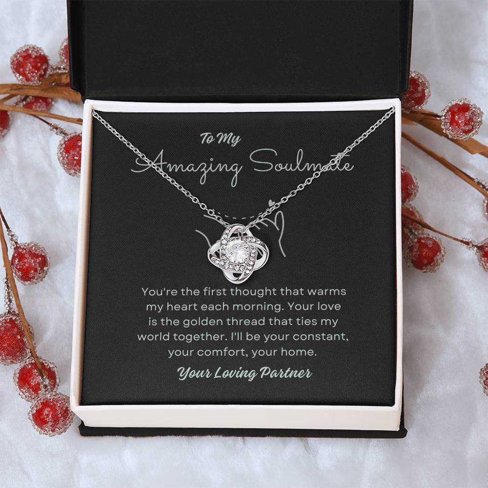 To My Amazing Soulmate Love Knot Necklace – My Constant
