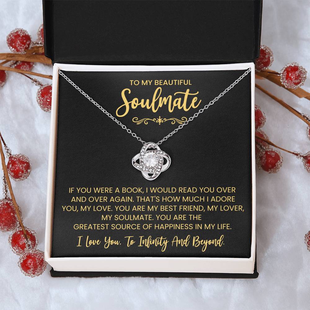 To My Beautiful Soulmate Love Knot Necklace – My Greatest Happiness — product image 12