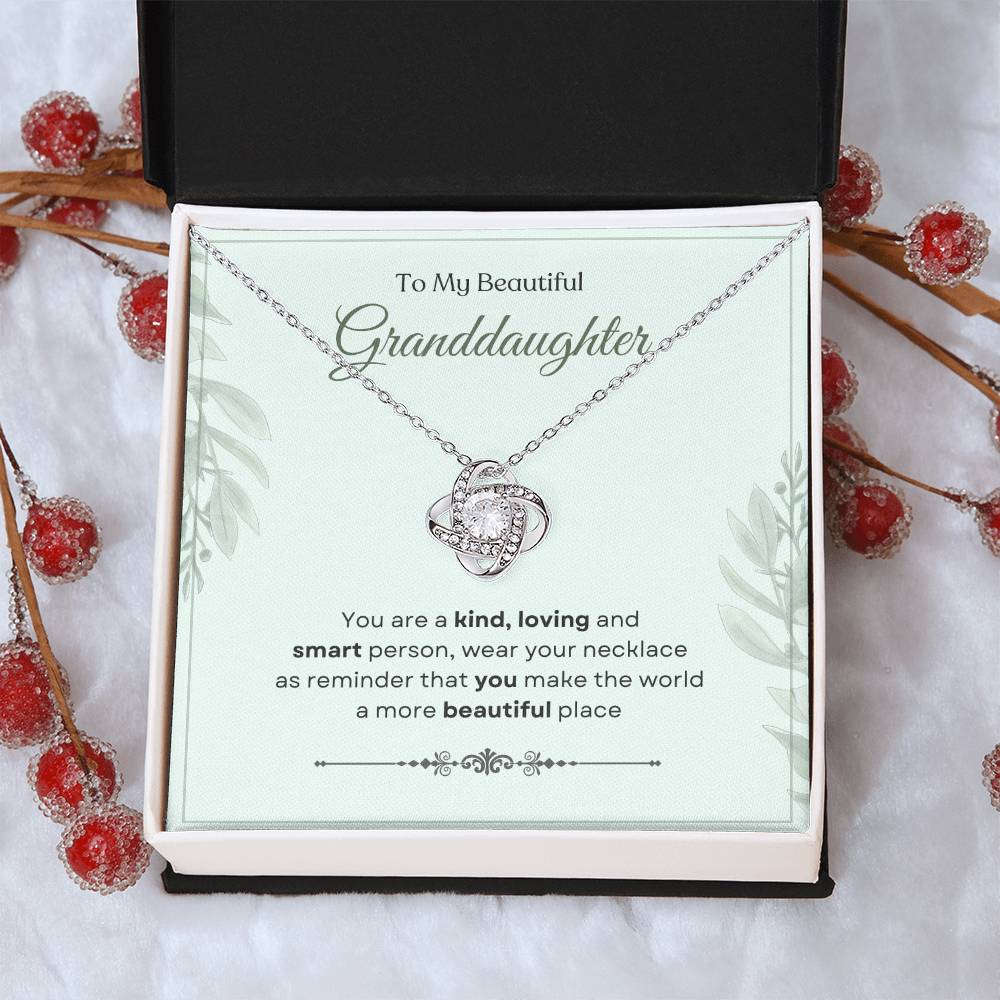 To My Granddaughter Love Knot Necklace – You Are a Kind Soul — product image 31