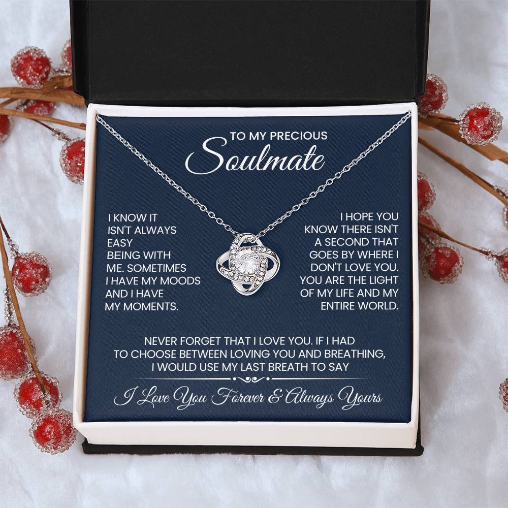 To My Precious Soulmate Love Knot Necklace – Never Forget My Love — product image 12