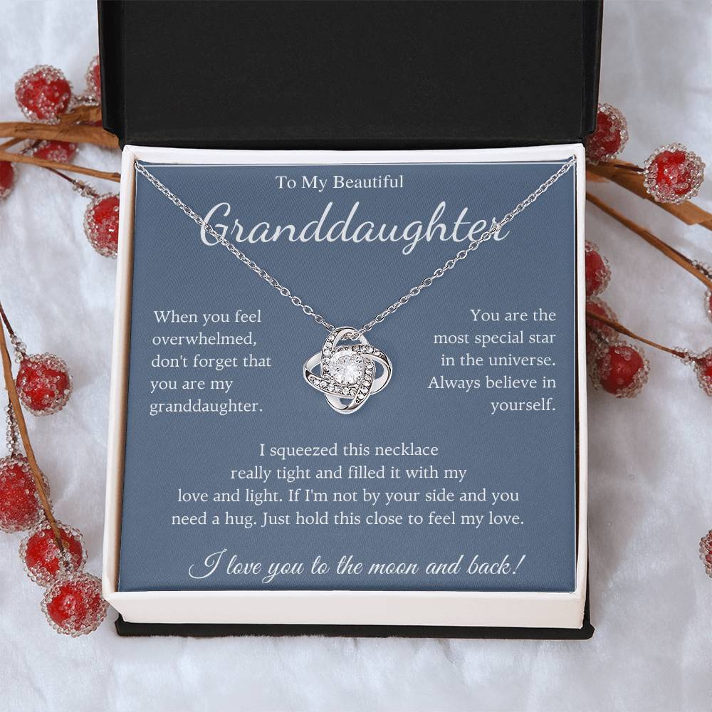 To My Granddaughter Love Knot Necklace – When You Feel Alone, Remember My Love — product image 30