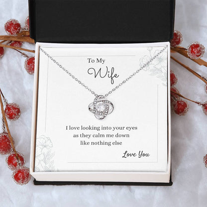 To My Wife Love Knot Necklace – Your Calm & Comfort