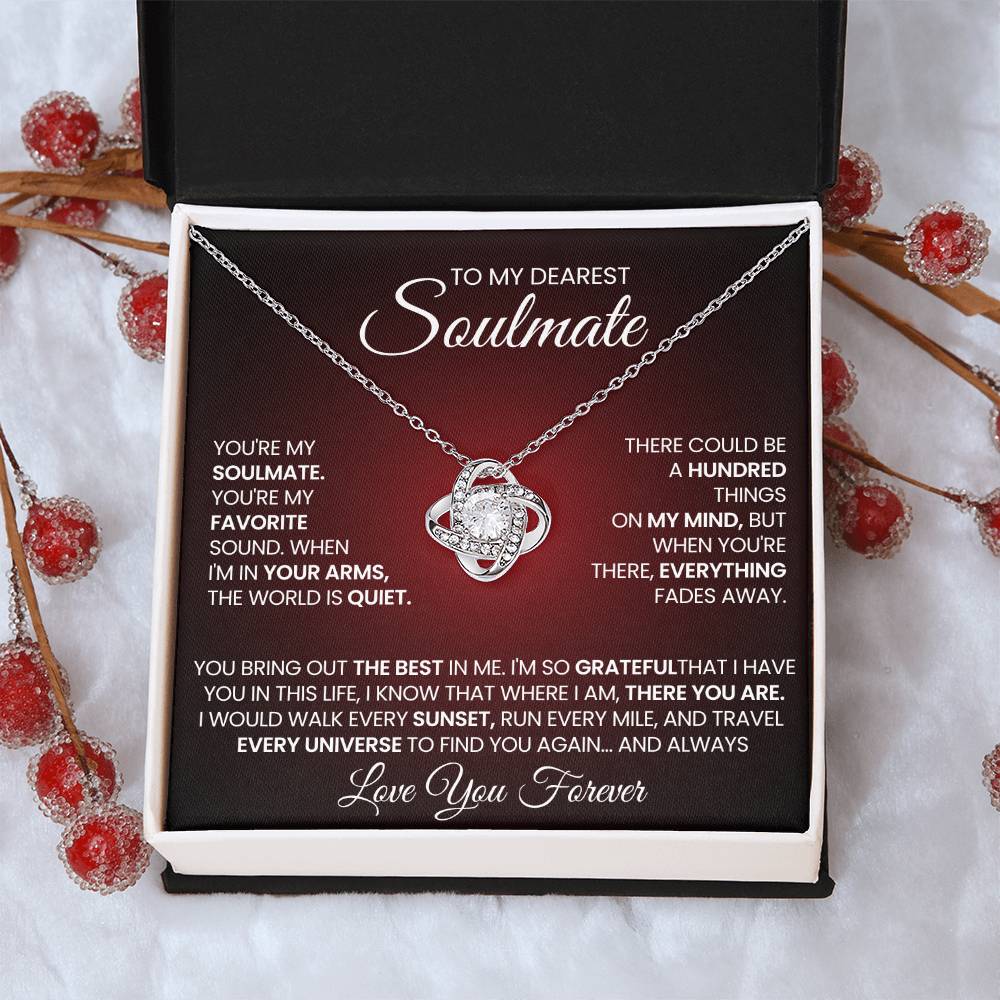 To My Dearest Soulmate Love Knot Necklace – My Favorite Sound — product image 12