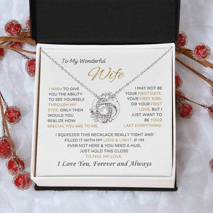 To My Wonderful Wife Love Knot Necklace – My Last Everything