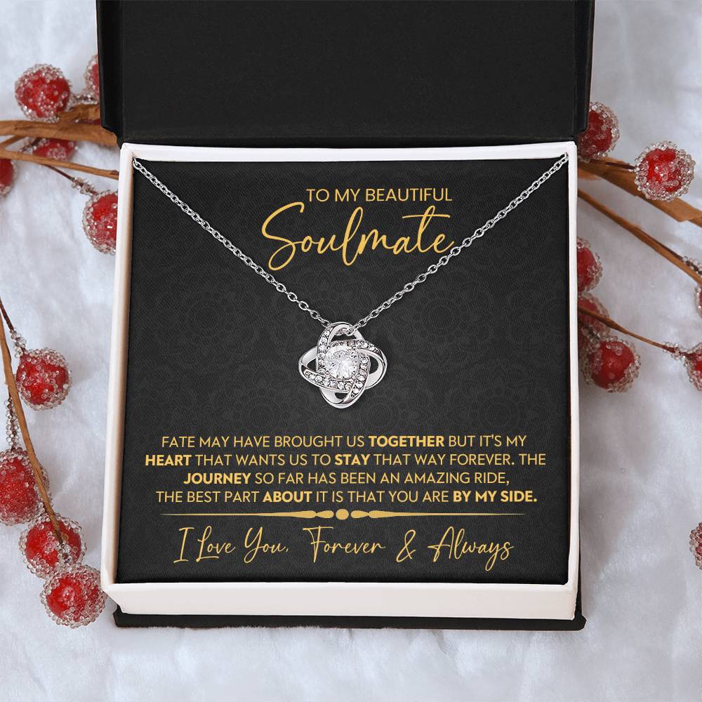 To My Beautiful Soulmate Love Knot Necklace – Forever and Always — product image 12