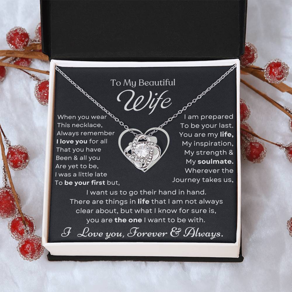 To My Beautiful Wife Love Knot Necklace – My Life and Inspiration — product image 31