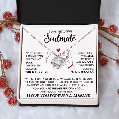 To My Beautiful Soulmate Love Knot Necklace – She Is the One — product thumbnail 33