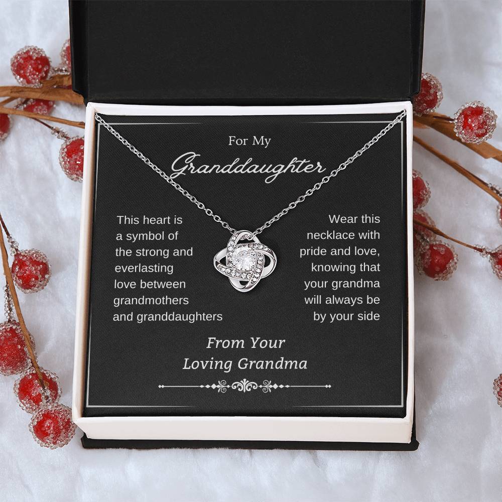 To My Granddaughter Love Knot Necklace – A Heart Full of Love — product image 30