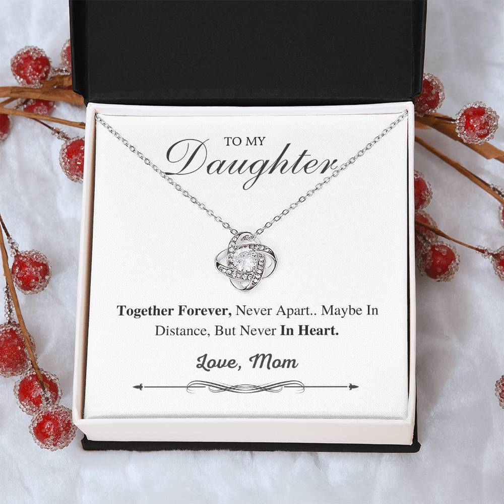 To My Daughter Love Knot Necklace – Together Forever Gift from Mom