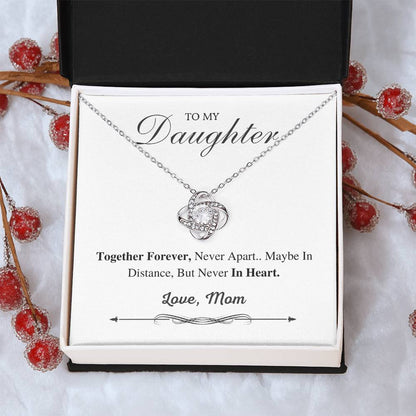 To My Daughter Love Knot Necklace – Together Forever Gift from Mom