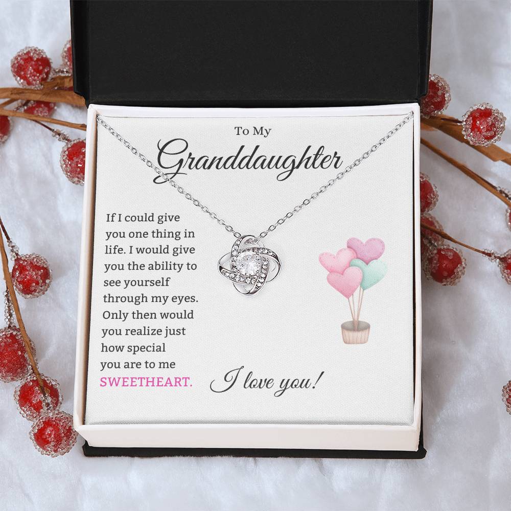 To My Granddaughter Love Knot Necklace – If I Could Give You — product image 12