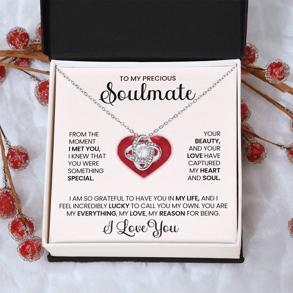 To My Precious Soulmate Love Knot Necklace – My Everything — product image 12
