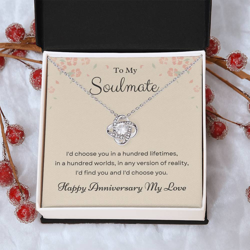 Anniversary Love Knot Necklace for Soulmate – Choose You Always