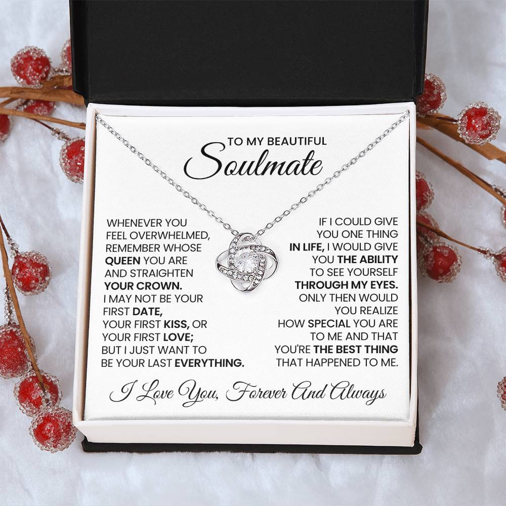 To My Beautiful Soulmate Love Knot Necklace – Straighten Your Crown — product image 30