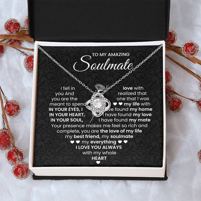 To My Amazing Soulmate Love Knot Necklace – Love of My Life — product thumbnail 12