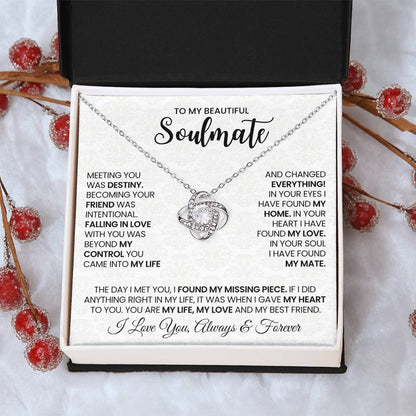 To My Soulmate Love Knot Necklace – My Missing Piece — product thumbnail 12