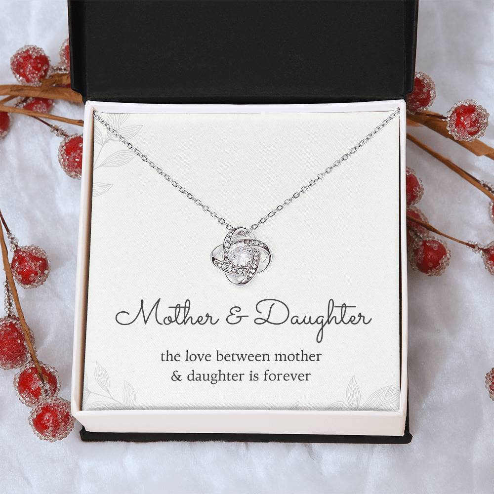Mother & Daughter Love Knot Necklace – Forever Bond Gift