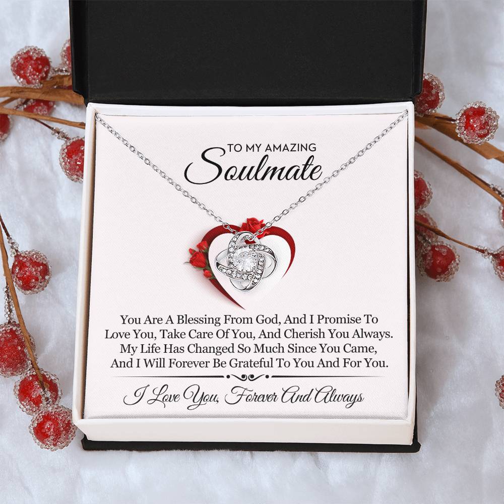To My Amazing Soulmate Love Knot Necklace – Blessing From God — product image 32