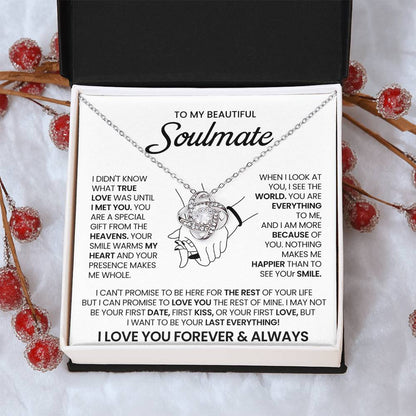 To My Beautiful Soulmate Love Knot Necklace – My Special Gift — product thumbnail 32