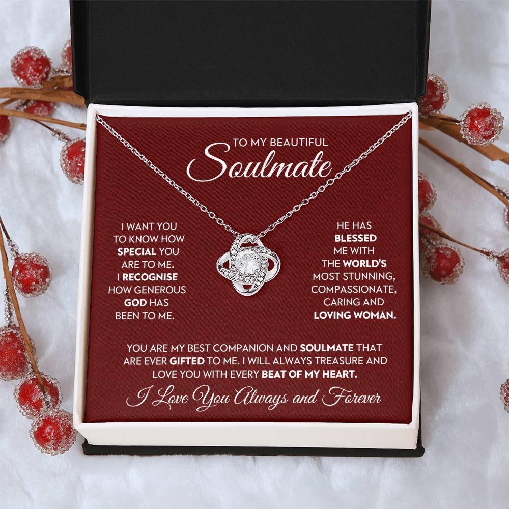 To My Beautiful Soulmate Love Knot Necklace – My Blessed Gift — product image 31