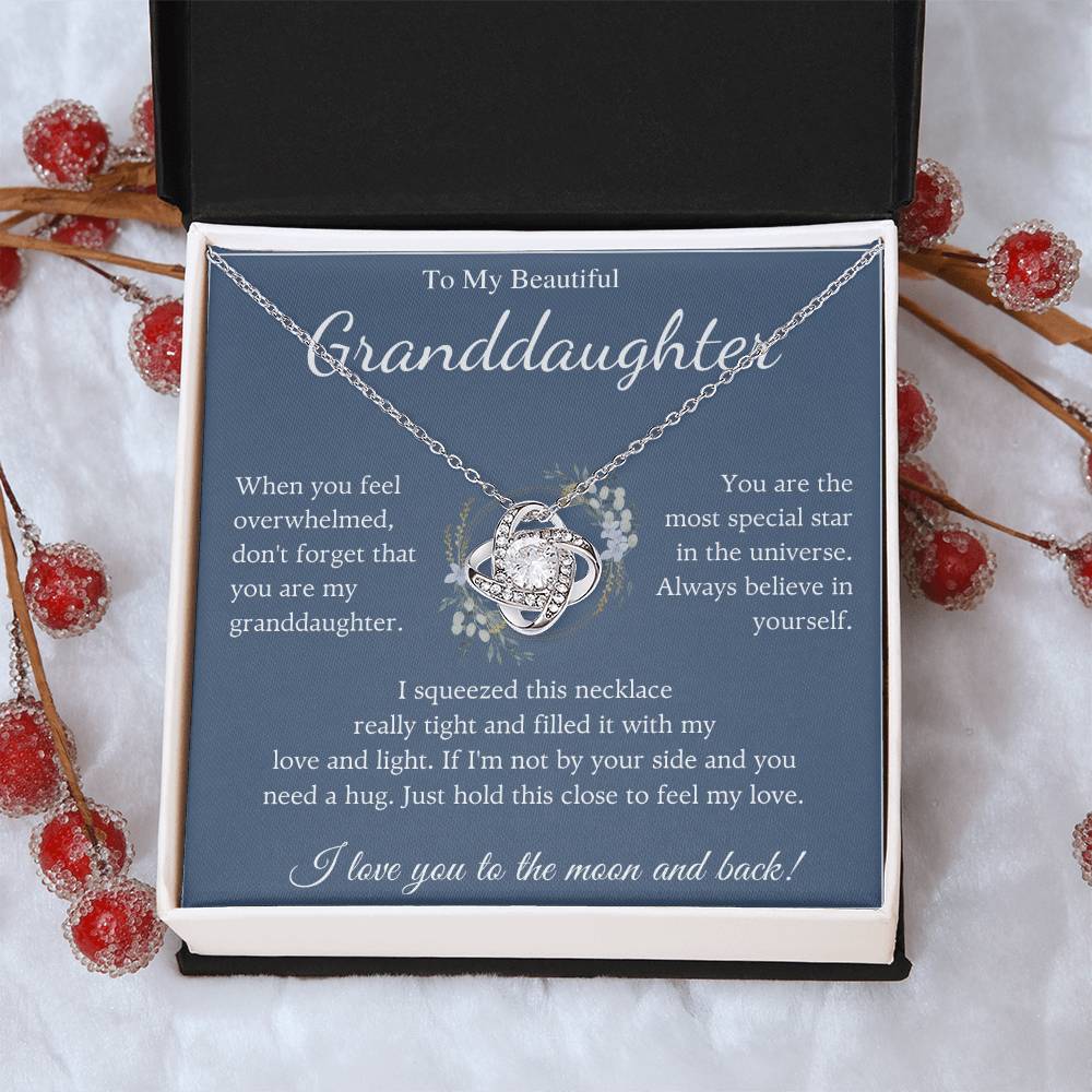 To My Granddaughter Love Knot Necklace – When You Feel Alone — product image 31