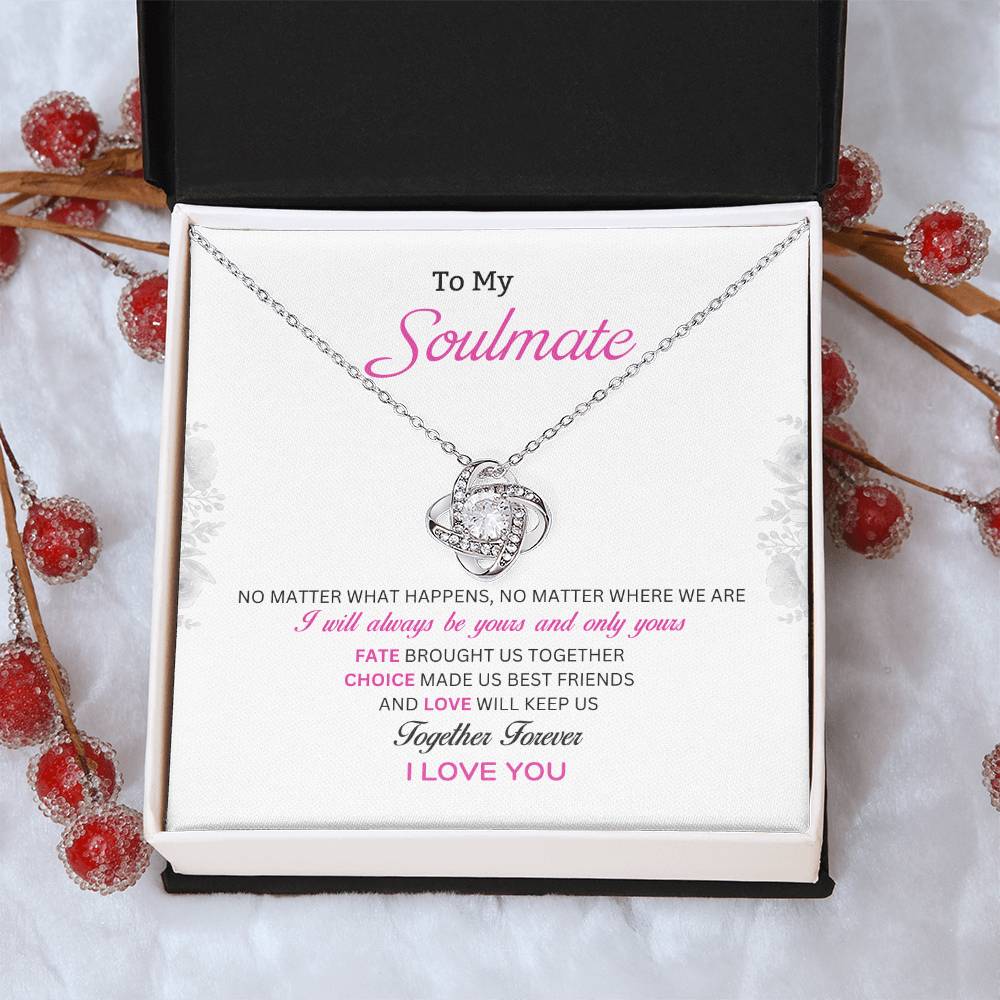 To My Soulmate Love Knot Necklace – Together Forever