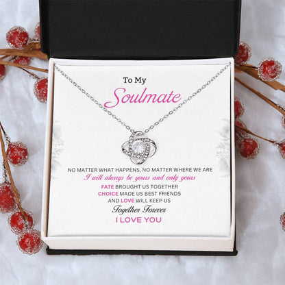 To My Soulmate Love Knot Necklace – Together Forever