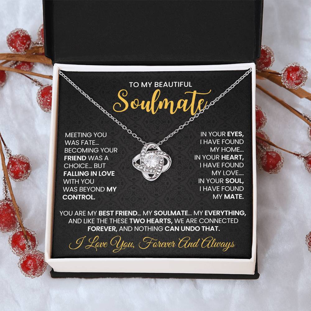 To My Beautiful Soulmate Love Knot Necklace – Connected Forever — product image 12