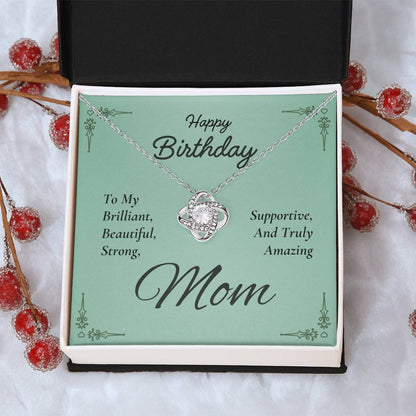 Birthday Love Knot Necklace for Mom – Brilliant & Strong