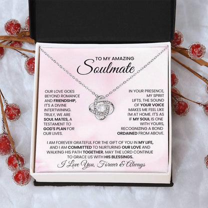 To My Amazing Soulmate Love Knot Necklace – Divine Soulmates — product thumbnail 12