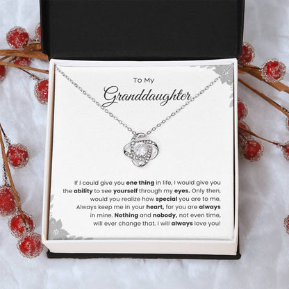 To My Granddaughter Love Knot Necklace – See Yourself Through My Eyes — product thumbnail 31